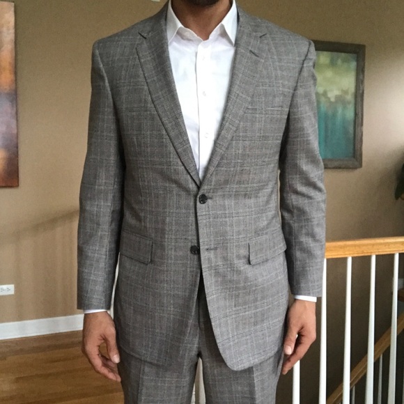 H. Freeman Other - H . Freeman Wool Suit Glen Plaid Hand Tailored 42R